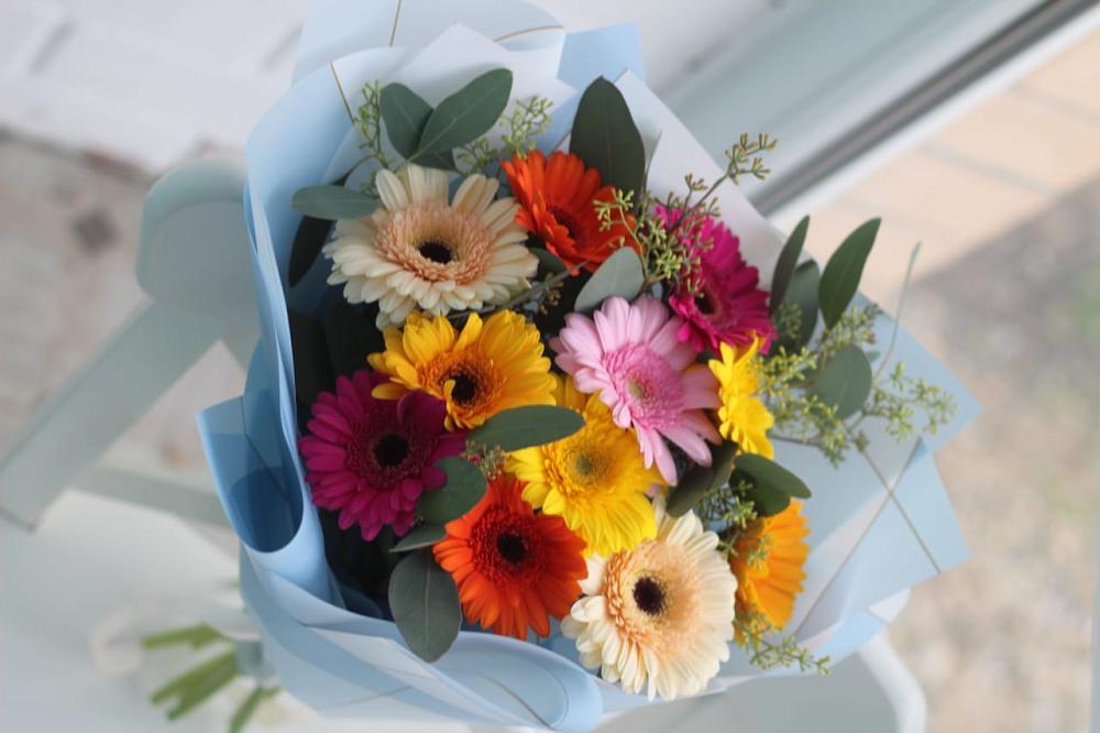 Букет цветов из: Герберы в Русский Акташ