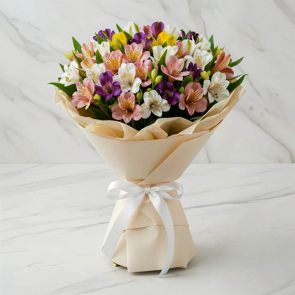 Букет цветов из: Альстромерии в Русский Акташ