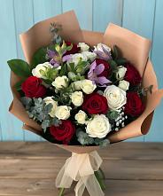 Букет цветов из:  Розы и Альстромерии #REPLACE_PRED# Русский Акташ