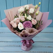 Букет цветов из:  Розы и Лизиантусы #REPLACE_PRED# Русский Акташ