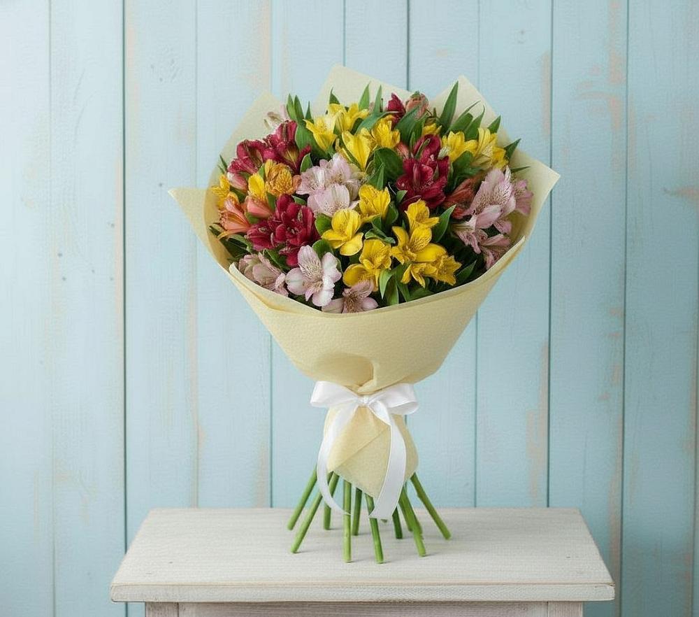 Букет цветов из: Альстромерии в Русский Акташ