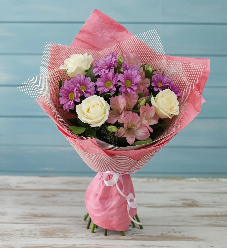 Букет цветов из: Герберы в Русский Акташ