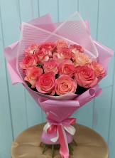 Букет 15 Розовых роз Равель в Русский Акташ