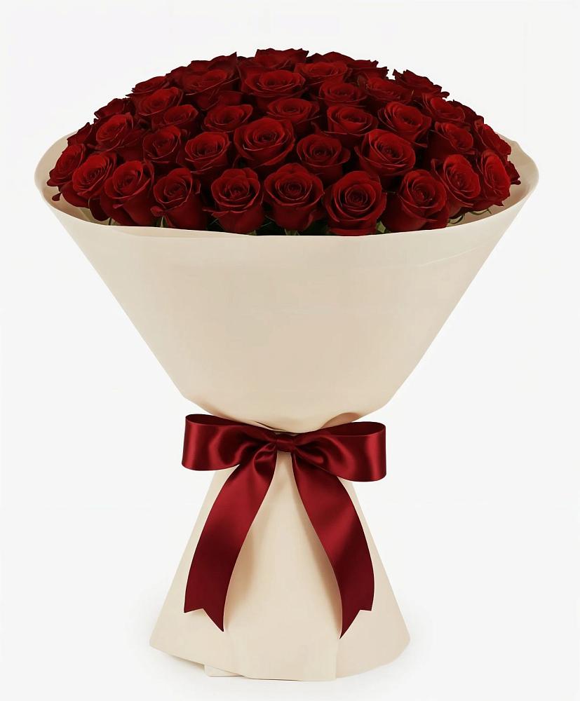 Букет 101 Бордовая роза Блэк Бакарра в Русский Акташ