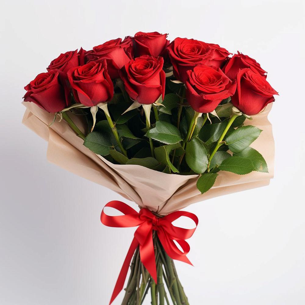 Букет 11 Красных роз Эдлесс Лав в Русский Акташ